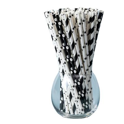 China Wholesale Custom Biodegradable Sharp Milk Tea Beverage Paper Straws for sale