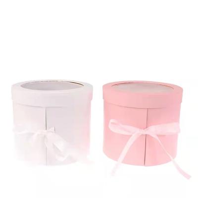 China Recyclable Wholesale Custom Paper Bridesmaid Round Gift Box for sale