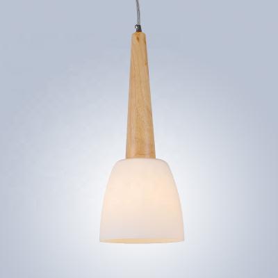 China New Arrival Factory Price Modern Nordic Traditional Style Loft Glass Wood Pendant Light Lamp for sale