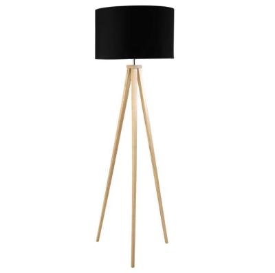 China Wholesale Traditional High Quality Modern Style Tripod Decorative Wood Floor Lamp 156cm Black for sale