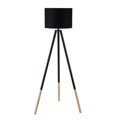 China Factory Direct Sales Contemporary Tripod Floor Lamp Modern Wooden Metal Position Floor Lamp for sale