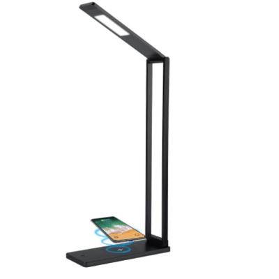 China Creation LED Desk Lamp With Fast Wireless Charger Dimmable Lighting Rechargeable Table Lamp for sale