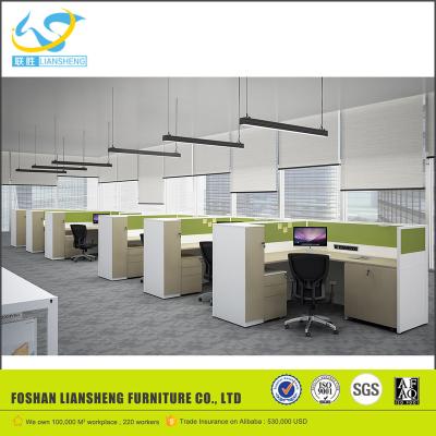 China Fine workmanship design 4 seater workstation, used office room divider office cubicle workstation for sale