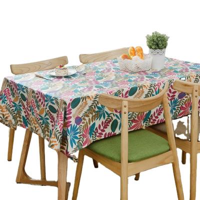 China China Factory Supply Waterproof Maple Leaf Printing Design Stretch Table Top Fabrics Cover for sale