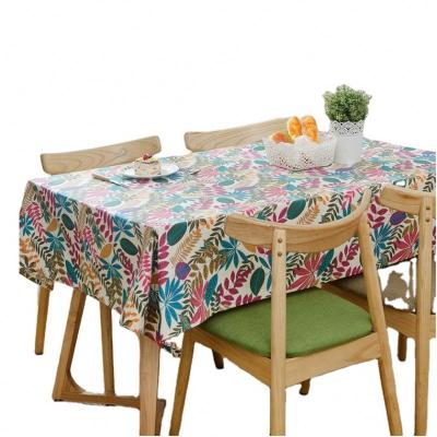 China New Cheap Price Luxury High Quality Wholesale Waterproof Raincoat and Oil Proof Leaf Flower Tablecloth Printed Table Covers for sale