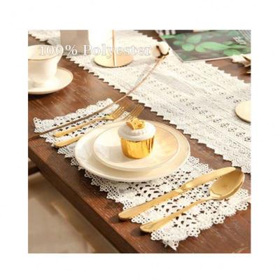 China Viable Sustainable Products Food Grade Polyester Decorative Doily Mats Party Colored Cake Lace Paper Doilies With Lace for sale