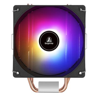 China Computer Case RGB CPU Fan Heatsink 4 Heat Pipe CPU Cooler Fan for Intel and AMD Gaming Case for sale