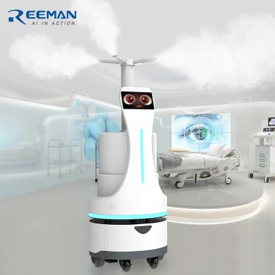 Cina restaurant & Hotel supplies dry fog disinfection robot ultrasonic disinfection spray robots intelligent spray sterilization robot in vendita