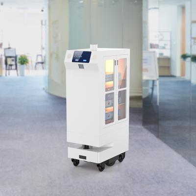 中国 The other new type of confidential cargo document delivery robot with closed box QR Code switch document delivery robot 販売のため