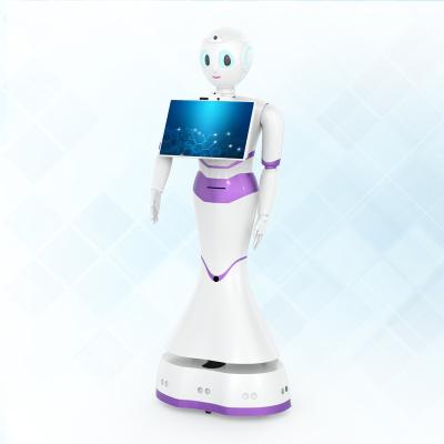 China Smart Hospitality Commercial Service Hotels Reception Height Human Robot en venta