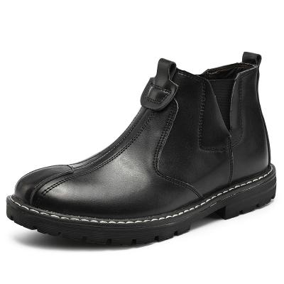 China Hot Selling Breathable Slip On Ankle Boots Scare Leather Boots Mens Chelsea Winter Boots Stylish Shoes For Men for sale