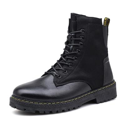 China Fashion Goth Biker Mens PU Punk Shoes Motorcycle Mens Breathable Cool Boots Army Combat Rivet Boots Men's Shoes for sale