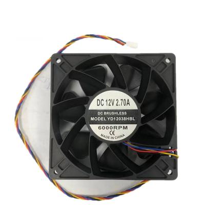 China 10pcs/box Graphics Card Radiator Fan 4 Pin 12cm 12V -248V 2.7A 6000rpm CPU Fan Cooling For S9 L3 Fan for sale