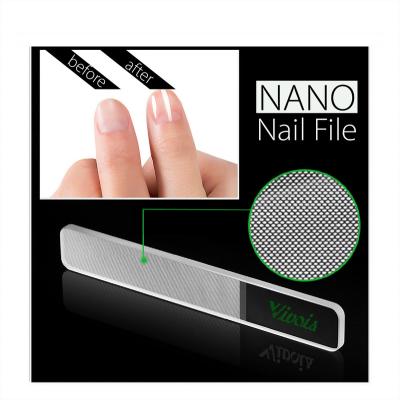 China Vivois nano glass nail file with 3rd polishing glass gloss customized mini menhaden NANO nail file case for sale