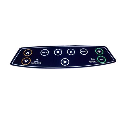 China Latest Design Round Remote Controller Embossed Panel Covered with Buttons and Tactile Membrane Switch Graphic for sale