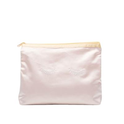 China Lady Korea Satin Material Small Cartoon Ziplock Cosmetic Bag for sale