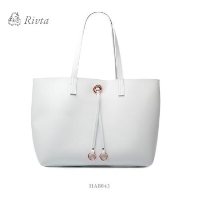 China Madame Gray Women Shopping Tote Bag In Eco-friendly Fashion Wholesale PVC Or PU Leather for sale