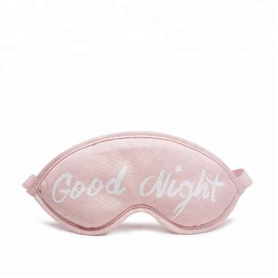 China Pink Sleep Aid 100% Bamboo Fiber Ladies Travel Bedtime Sleep Eye Mask for sale