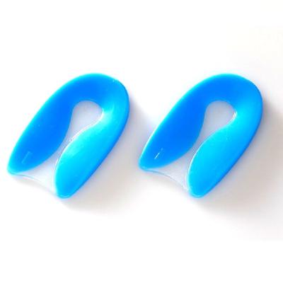 China Shock-absorbent Gel U-Shape Fasciitis Heel Protector Heel Cushion Plantar Protector Shoe Inserts Insole Heel Cup for sale