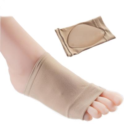 China Free Arch Support Orthotic Foot Size Gel+Cloth Triangle Foot Gel Sleeves For Feet Gel Para Arco Soporte Mangas Orthotic Flat Pies for sale