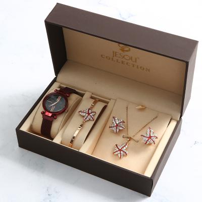 China Creative Exquisite Hotel and Resort Gift Women Watch + Bracelet Set Combination Set 4pcs/set for sale