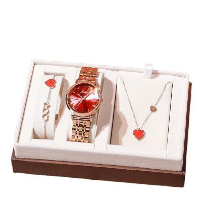 China Fashion Trend Automotive Boutique Set Gift Box Temperament Watch+Bracelet+Necklace (3pcs/set) for sale