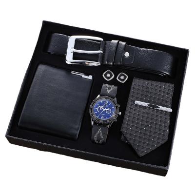 China Classic men watch+belt+cuff+wallet+tie (5pcs/set) of agriculture fashion creative personality gift for sale