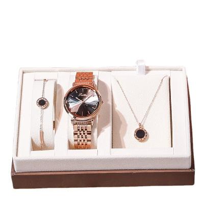 China Financial institutions fashion trend boutique set gift box temperament Watch+Bracelet+Necklace (3pcs/set) for sale