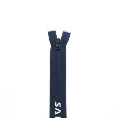 China Logo Sports Waterproof Zippers For Water Customer Size And Viable Custom Printing Length And Gas Proof Water Resistant Zippers for sale