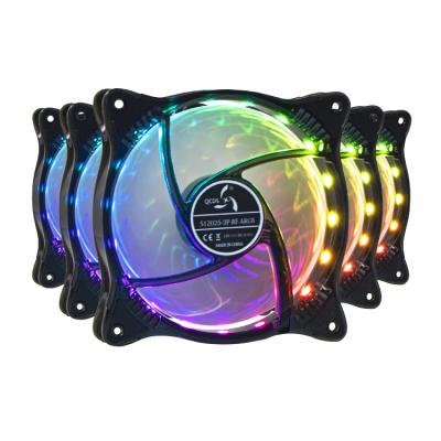 China Factory Price Wholesale CPU Graphics Card RGB Controle RGB Fan With Remote Controller Fan Light Cooler Led Fan for sale