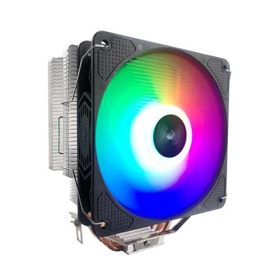 China AMD Desktop Air-cooled Fan RGB Computer CPU Fan Desktop CPU Radiator Case 12cm Fan Luminous CPU Cooler For Unit central processing for sale