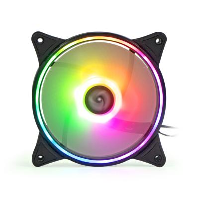 China Computer Case QCDS Factory Wholesale Price PC Fan Home Gaming RGB Computer Case Fans With LED Lights CPU Cooler Fan for sale