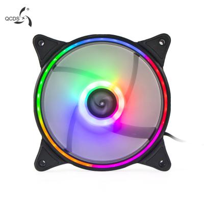 China Factory Low MOQ Plastic Computer Case PC Electric Cooling Cooler With RGB LED Lights 120mm CPU PC Case PC Coolers RGB Fan for sale