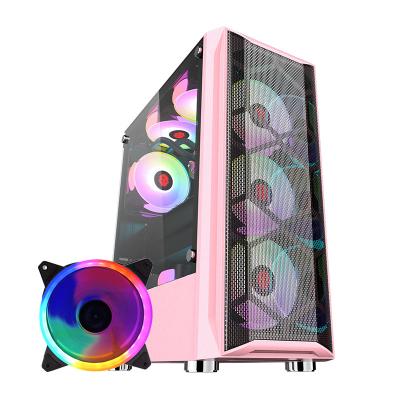 China With popular side panel window computer box supports pink atx matx motherboard pc anime gaming computer desktop casescomputer case for sale