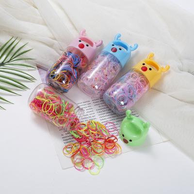 China 1pc/tank cute baby disposable cartoon children's elastic headbands rope hair band accessories cute color elastic headbands 1pc/tank for sale