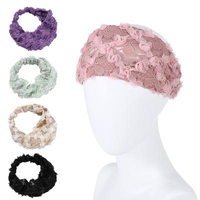 China New Hot Selling Style Organza Embroidery Print Daisy Hair Scrunchies Daisy Hair Tie For Girls Bagaccesories For Woman FD-071101 for sale