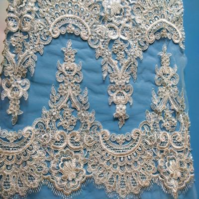 China Sustainable Factory Embroidery Polyester Rayon Lace Trim Decorative Lace Trim For Accessories for sale