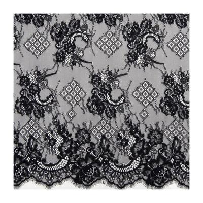 China Soft and high quality Taiwan version black lace accessories clothes skirt breathable French DIY curtain materials for sale