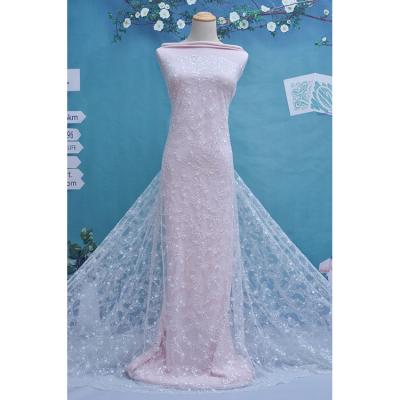 China Hot-selling fashionable high-end design craft dress modern style beaded lace anti-static for sale