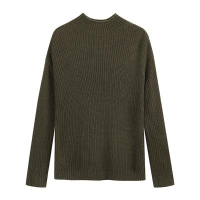 China 2021 autumn new QUICK-DRY women's sweater round the green women's floor knitted top for sale