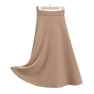 China New Autumn And Winter Solid Color Knitted Umbrella Skirt High Waist Breathable Soft Sweater Clothes Women for sale