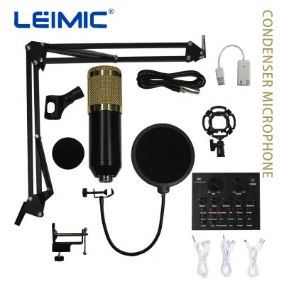 China Foldable Mic Condenser Microphone Recording Arm Stand Filter youtube Cable Microphone Studio Sound Microphone For PC for sale