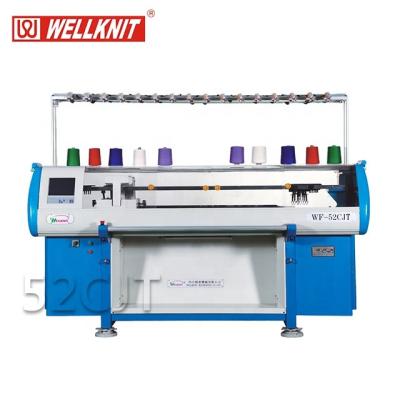 China WF-52CJT Single Head 3 Weft System Automated Flat Knitting Machine WELLKNIT Sweater Collar Shoe Uppers for sale