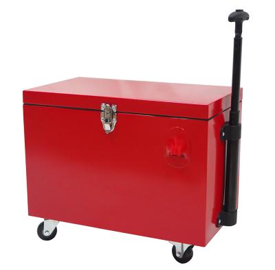 China Eco-friendly metal tools form cooler box and inner aluminum with wheel for party, camping for sale