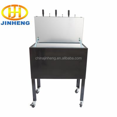 China Durable Rolling Steel Large Capacity Cooler Table With Wheels for sale