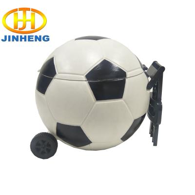 China JHC1015 Sustainable 20L Two Colors Football Shape Trolley Cool Box for sale