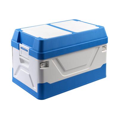 China Travel Viable Outdoor Car Household Camping Heavy Duty Home Organization Plastic Folding Multifunctional Trunk Storage Box for sale