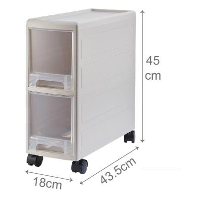 China Minimalist Storage Cabinet Plastic Toilet Kitchen Storage Gap Sandwich Drawer Style Fixing Ultra-narrow Bracket for sale