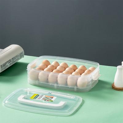 China Material Plastic Food Storage Box Freshness Preservation Food Grade Egg Fridge Stackable Storage Bin For Fridge for sale