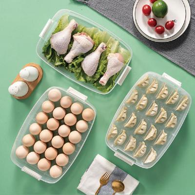 China Freshness Preservation Large Capacity Multifunctional Plastic Crisper Crisper With Flat Board Storage Box Crisper for sale